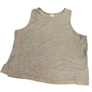 A New Day Womens Plus‎ Sz 3X Terry Cloth Tank Top Lt Green